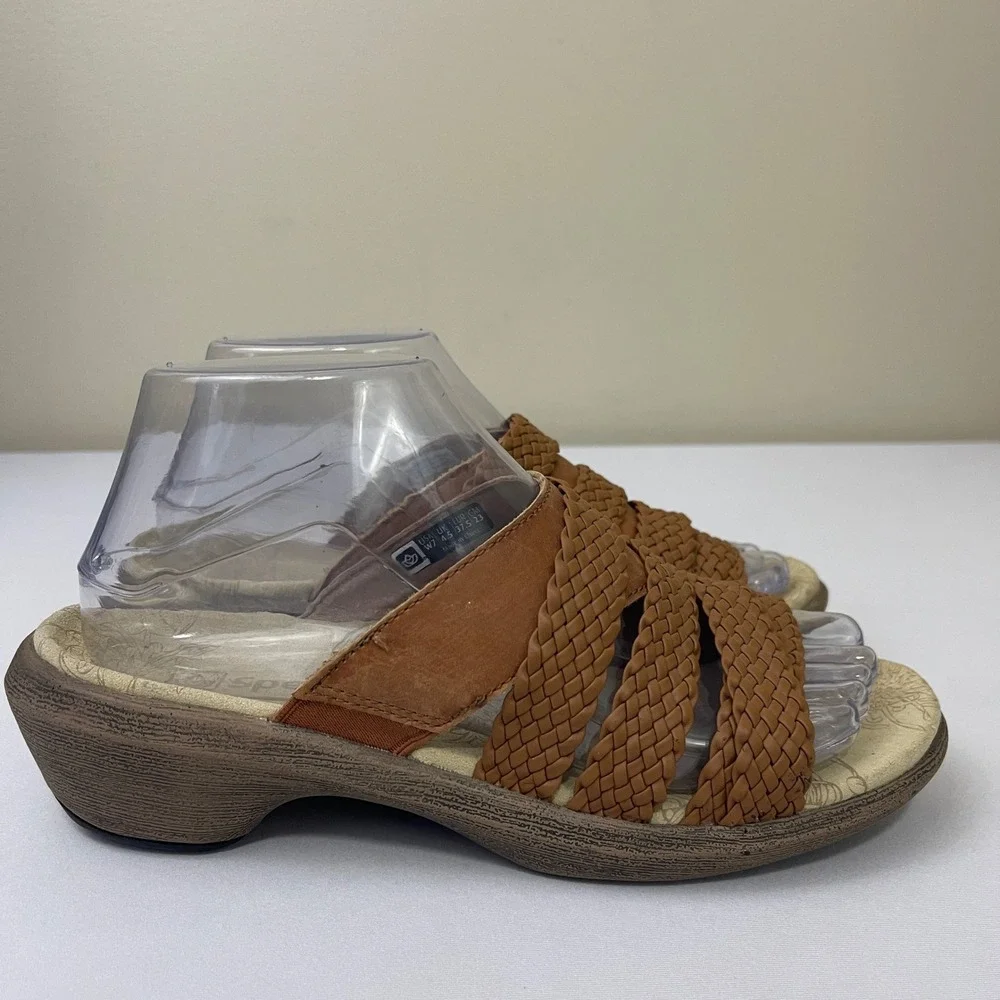 Spenco Womens Virginia Tan Woven Strap‎ Comfort Slides Sandals Size 7